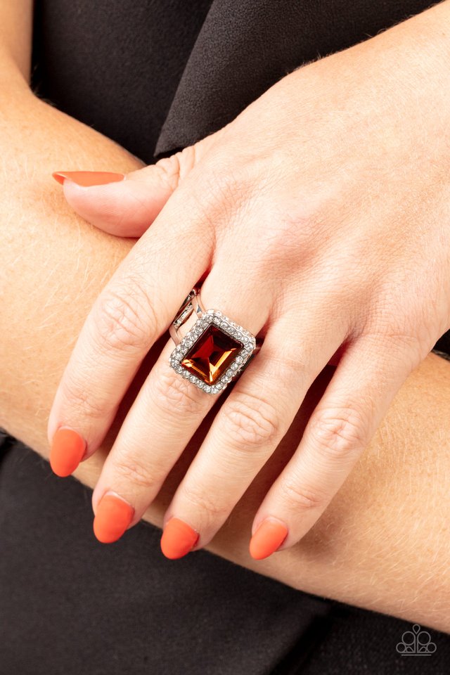 ​Glamorously Glitzy - Brown - Paparazzi Ring Image