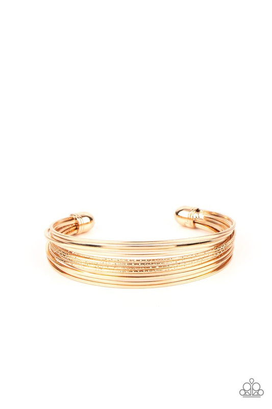 ​This Girl is on WIRE - Gold - Paparazzi Bracelet Image