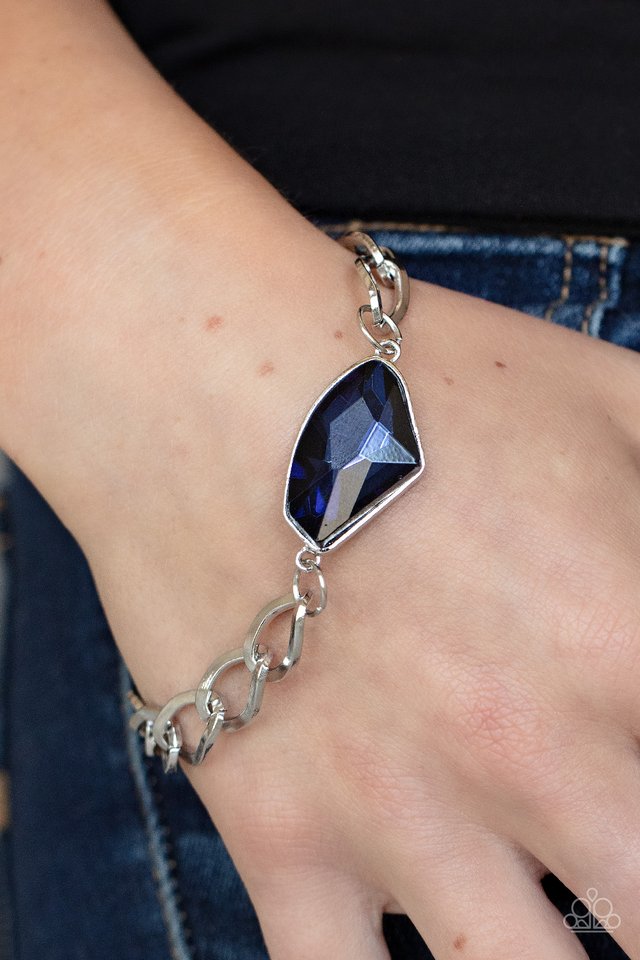 Galactic Grunge - Blue - Paparazzi Bracelet Image