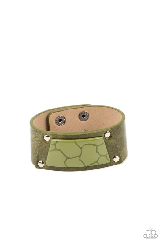 ​Geo Glamper - Green - Paparazzi Bracelet Image