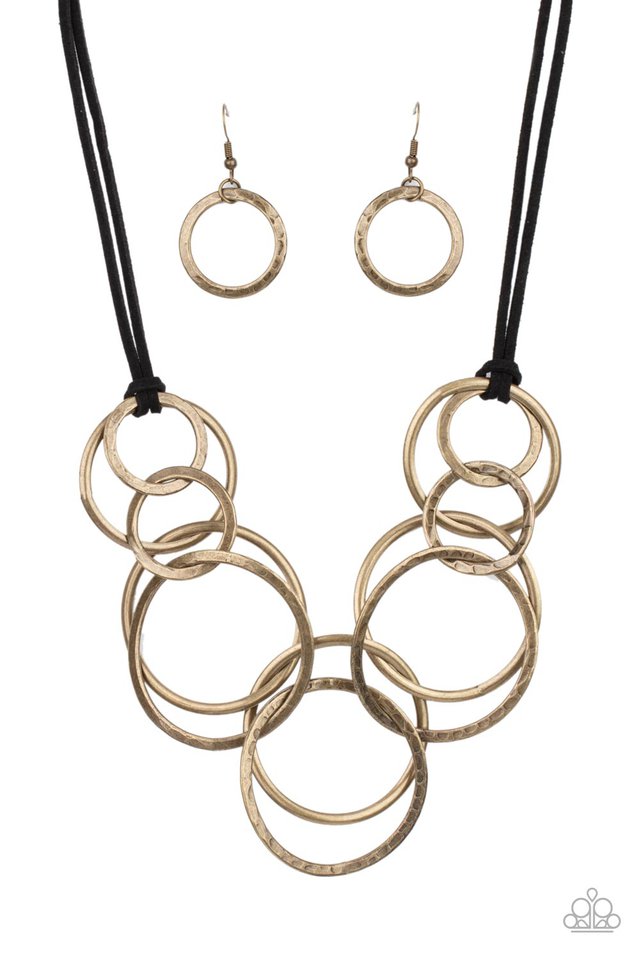 Spiraling Out of COUTURE - Brass - Paparazzi Necklace Image