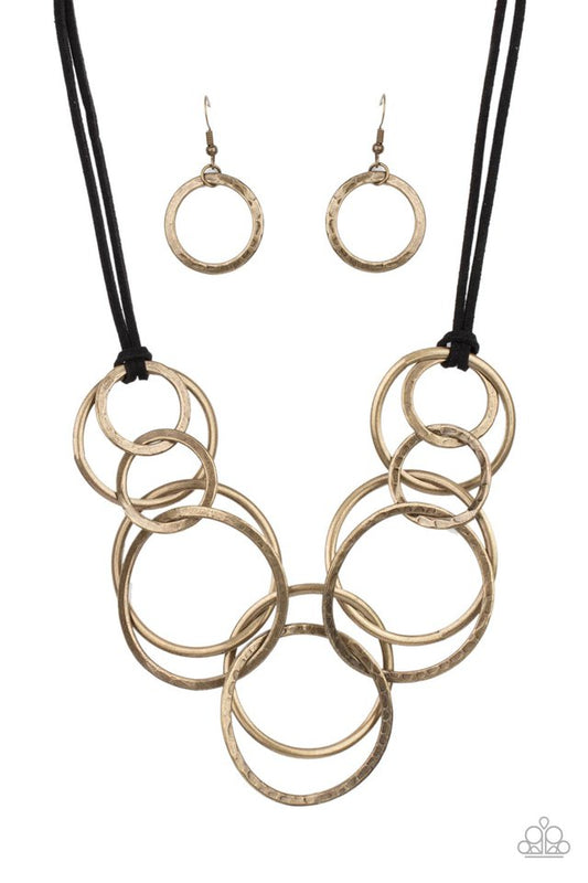 Spiraling Out of COUTURE - Brass - Paparazzi Necklace Image