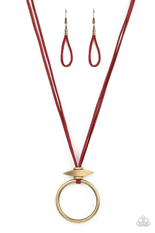 ​Noticeably Nomad - Red - Paparazzi Necklace Image