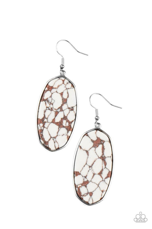 ​Stone Sculptures - Brown - Paparazzi Earring Image