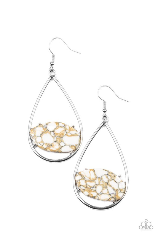 Tropical Terrazzo - White - Paparazzi Earring Image