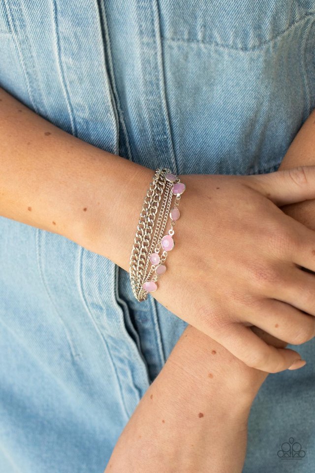 ​Glossy Goddess - Pink - Paparazzi Bracelet Image