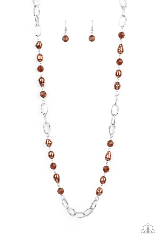 ​Tea Party Tango - Brown - Paparazzi Necklace Image
