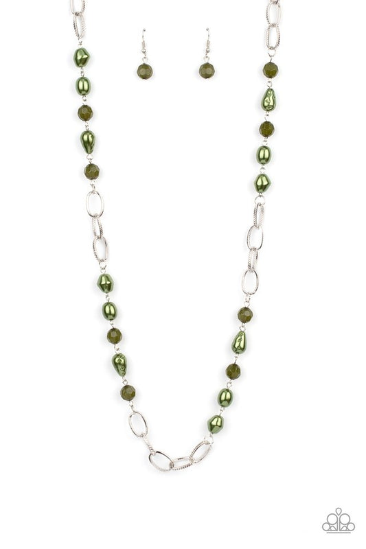 ​Tea Party Tango - Green - Paparazzi Necklace Image