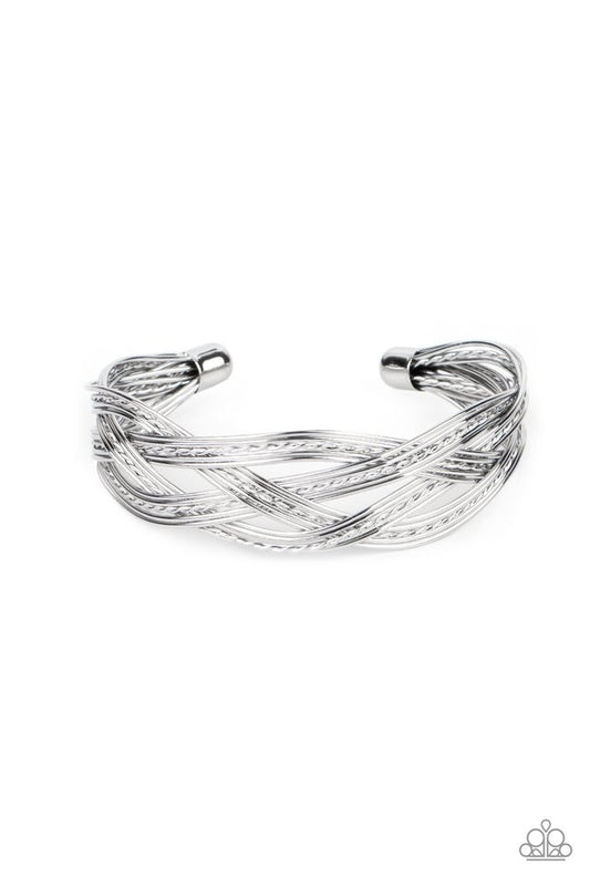 ​Get Your Wires Crossed - Silver - Paparazzi Bracelet Image