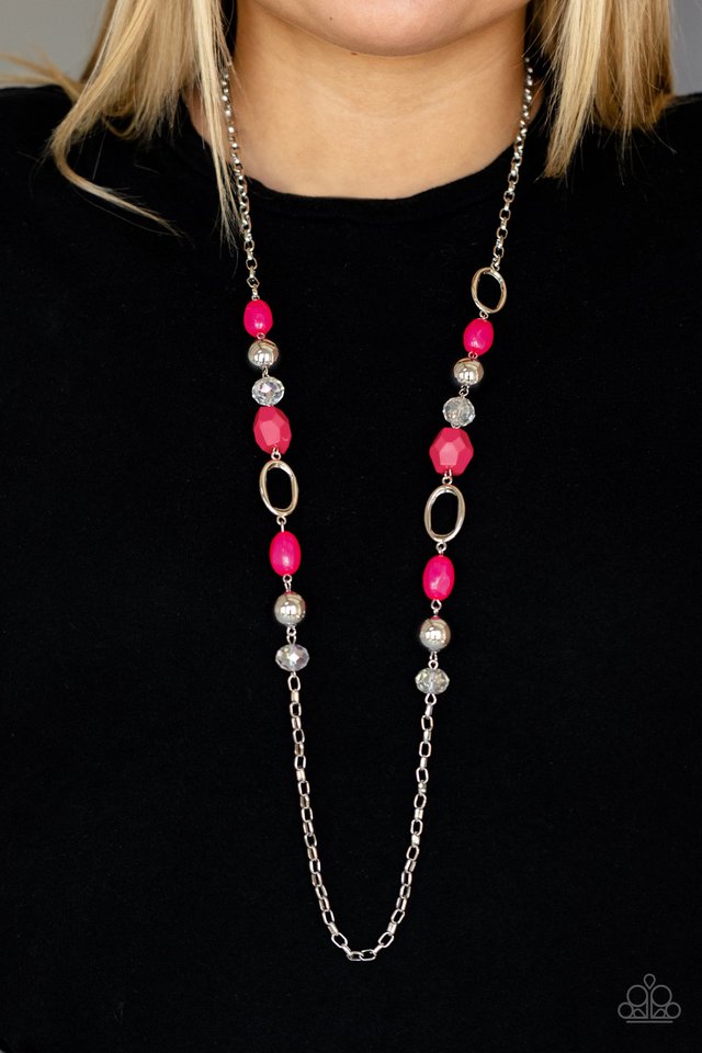 ​Vivid Variety - Pink - Paparazzi Necklace Image