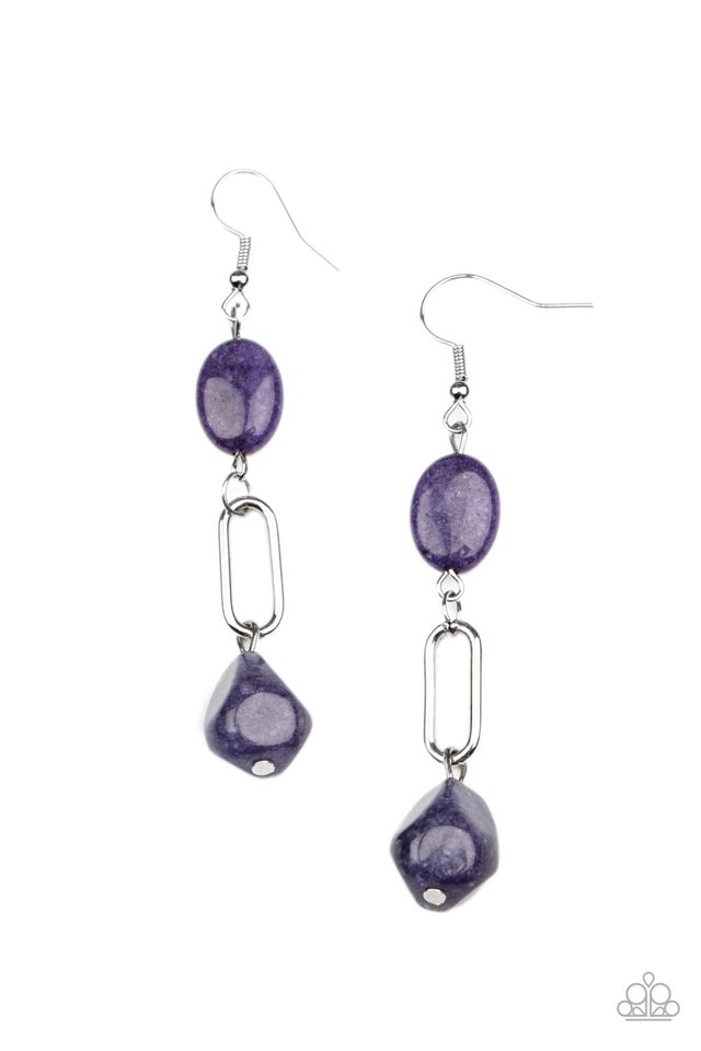 Stone Apothecary - Purple - Paparazzi Earring Image