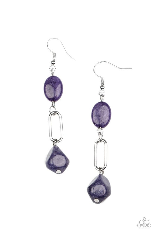 Stone Apothecary - Purple - Paparazzi Earring Image