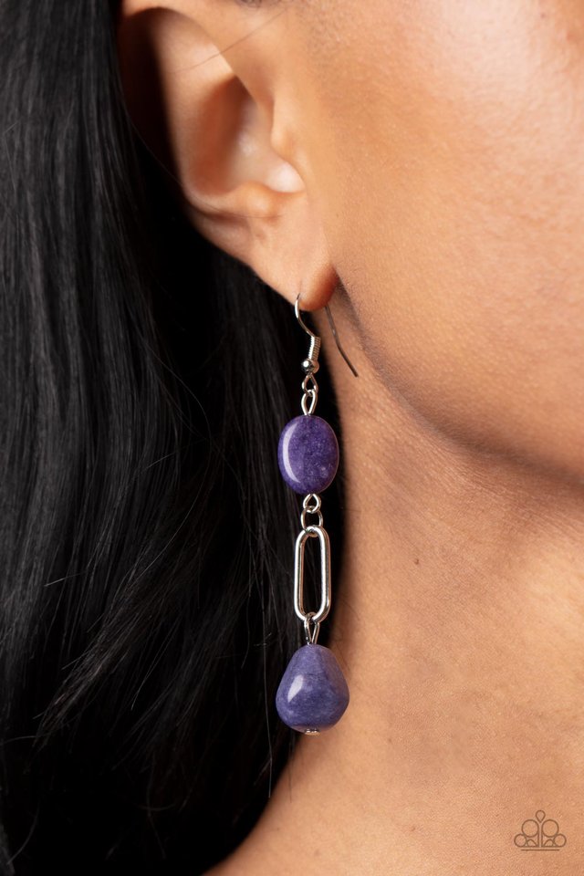 Stone Apothecary - Purple - Paparazzi Earring Image