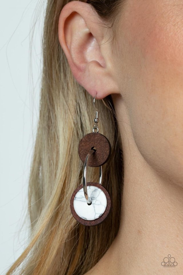​Artisanal Aesthetic - White - Paparazzi Earring Image