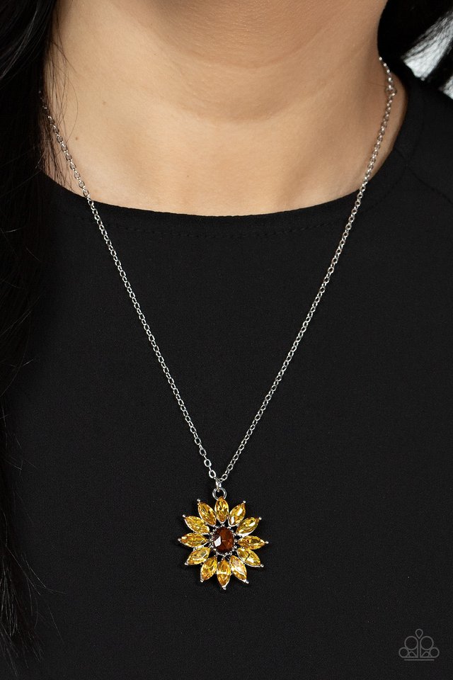 ​Formal Florals - Yellow - Paparazzi Necklace Image