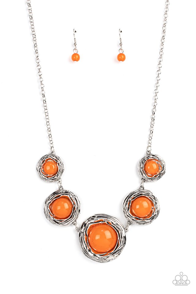 The Next NEST Thing - Orange - Paparazzi Necklace Image