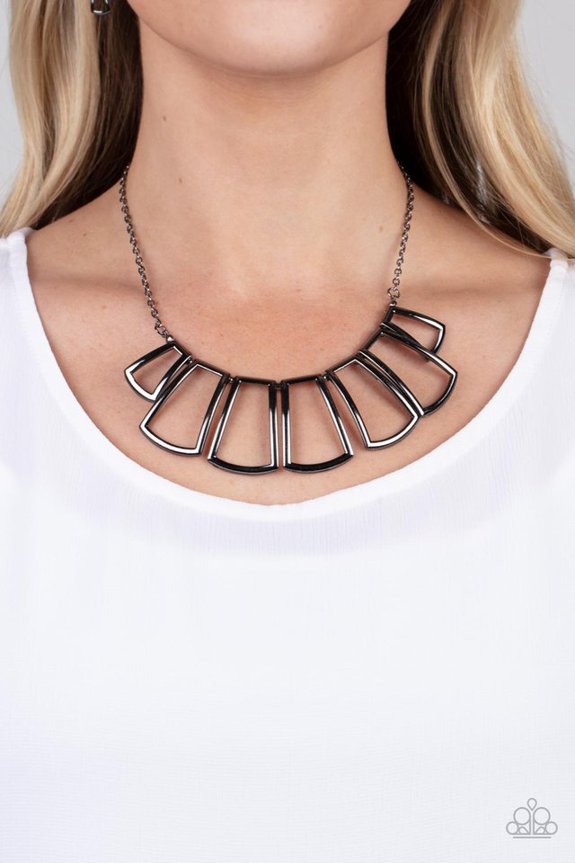 Full-Fledged Framed - Black - Paparazzi Necklace Image