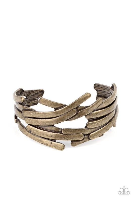 ​Stockpiled Style - Brass - Paparazzi Bracelet Image