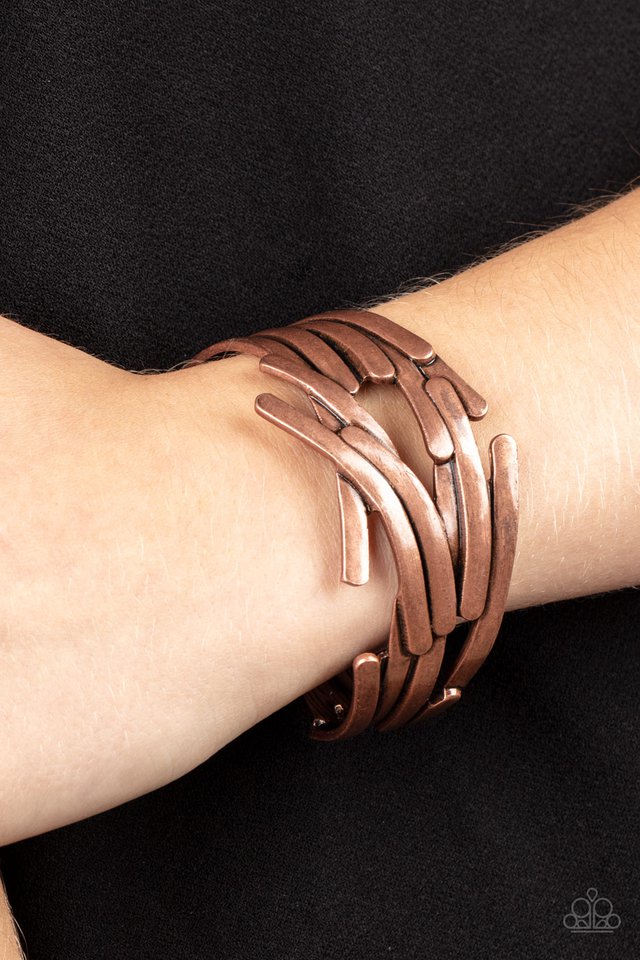 ​Stockpiled Style - Copper - Paparazzi Bracelet Image