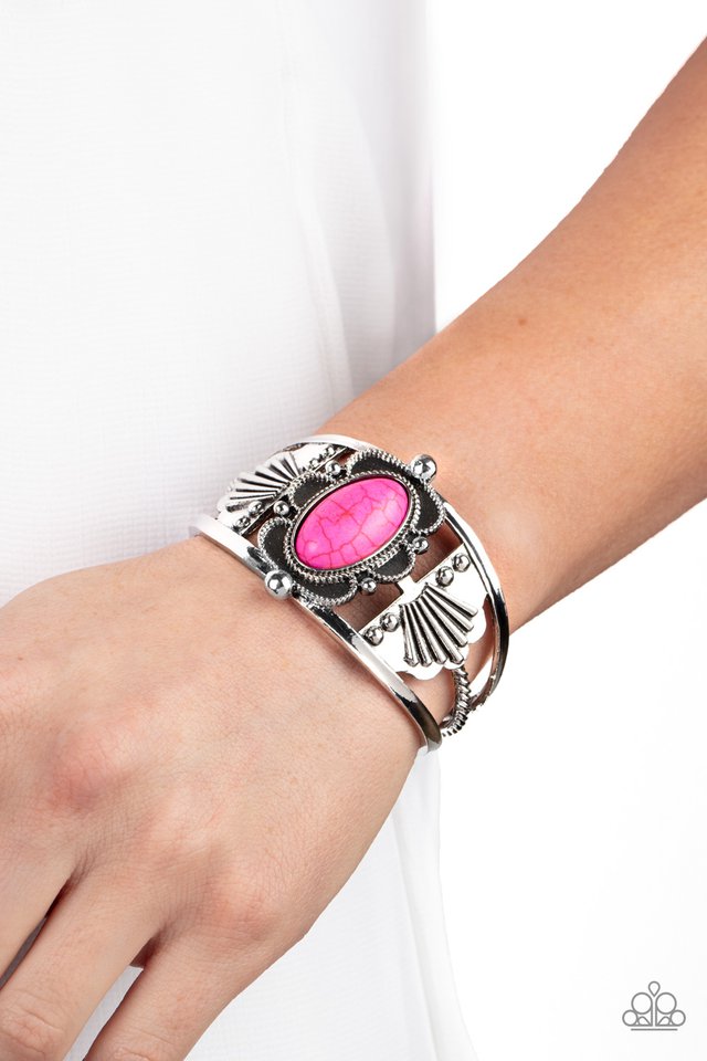 Sandstone Tundra - Pink - Paparazzi Bracelet Image