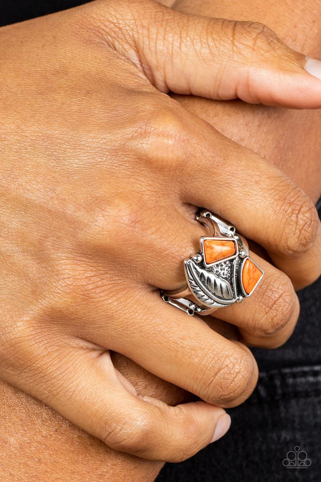 Make the NEST of It - Orange - Paparazzi Ring Image