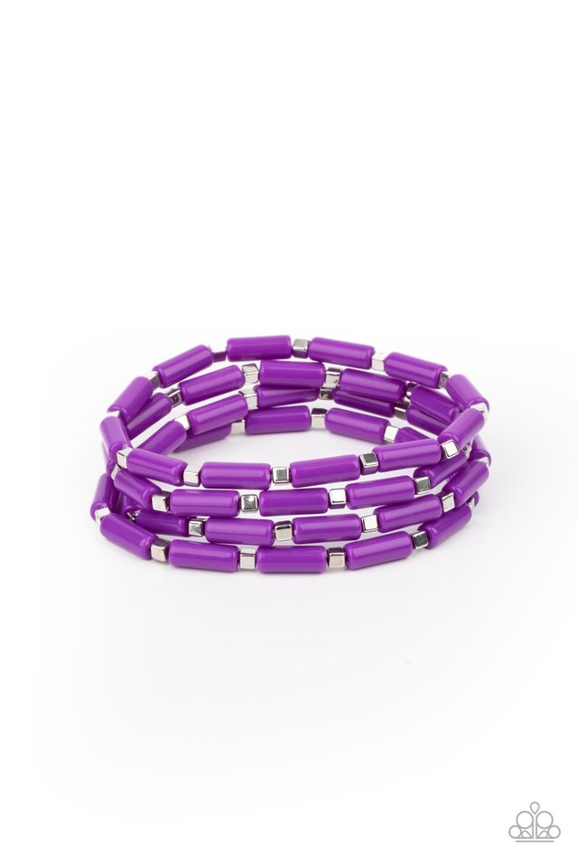 Radiantly Retro - Purple - Paparazzi Bracelet Image