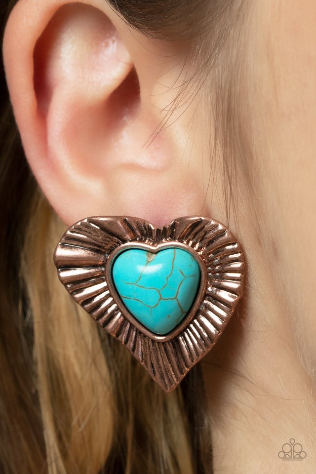 ​Rustic Romance - Copper - Paparazzi Earring Image