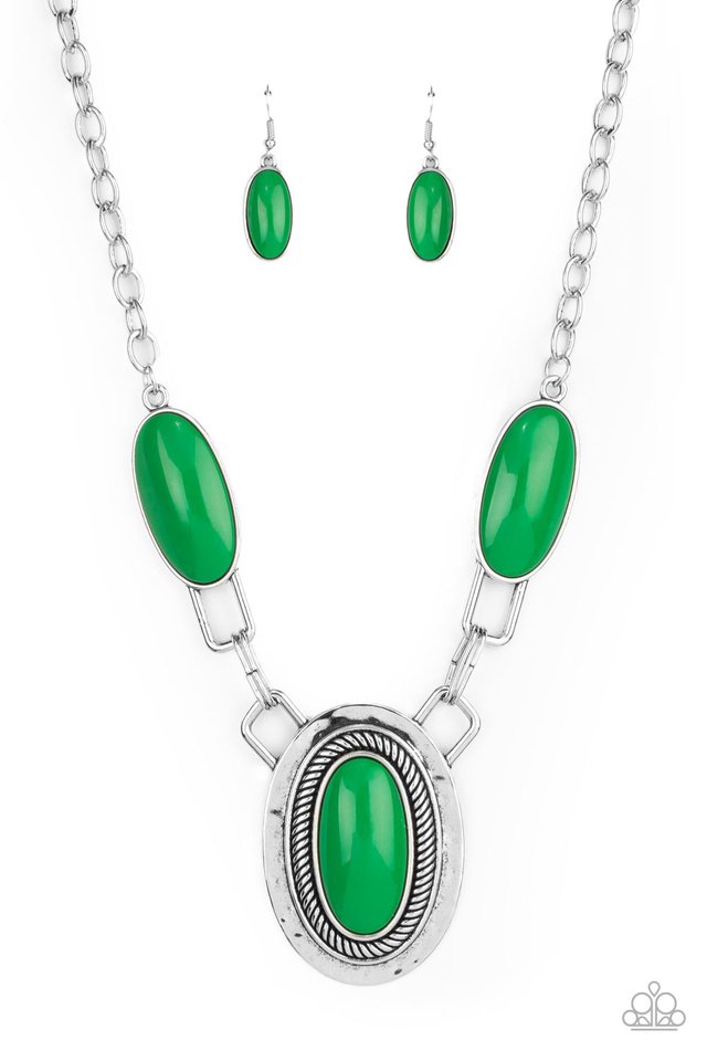 Count to TENACIOUS - Green - Paparazzi Necklace Image