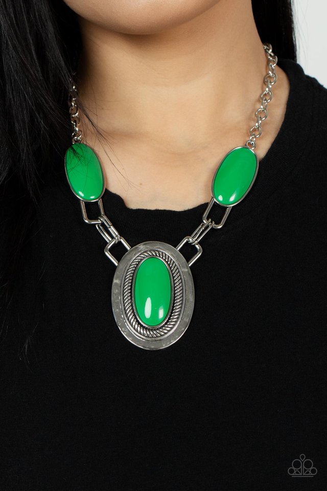 Count to TENACIOUS - Green - Paparazzi Necklace Image