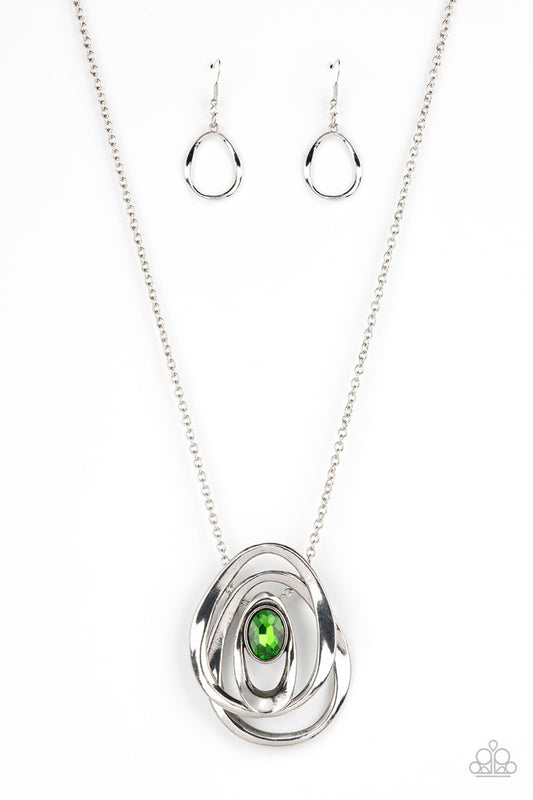 ​Luminous Labyrinth - Green - Paparazzi Necklace Image