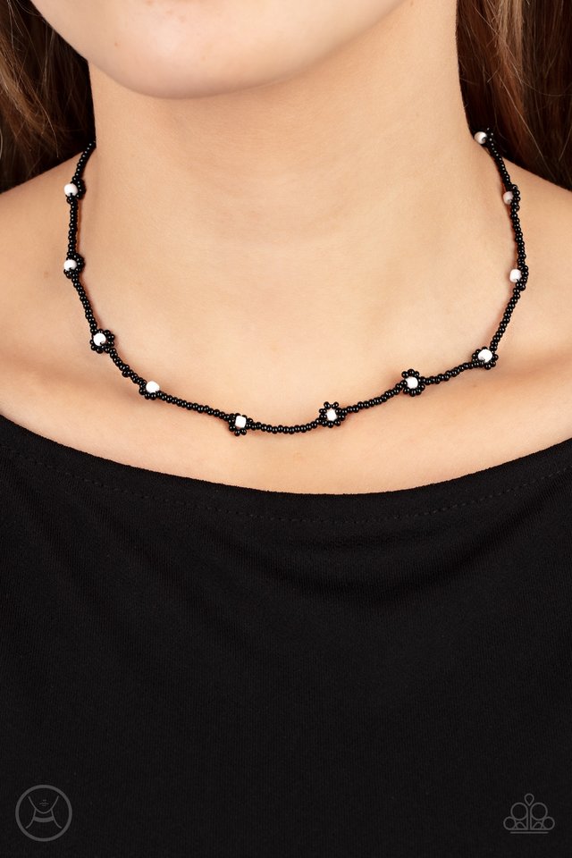 Colorfully Flower Child - Black - Paparazzi Necklace Image