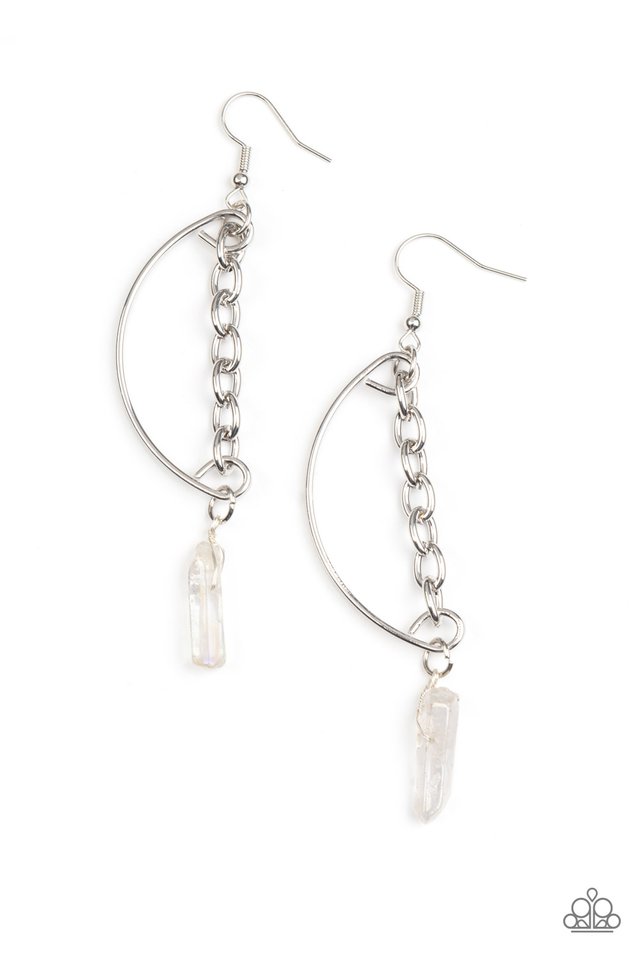 ​Yin to My Yang - White - Paparazzi Earring Image