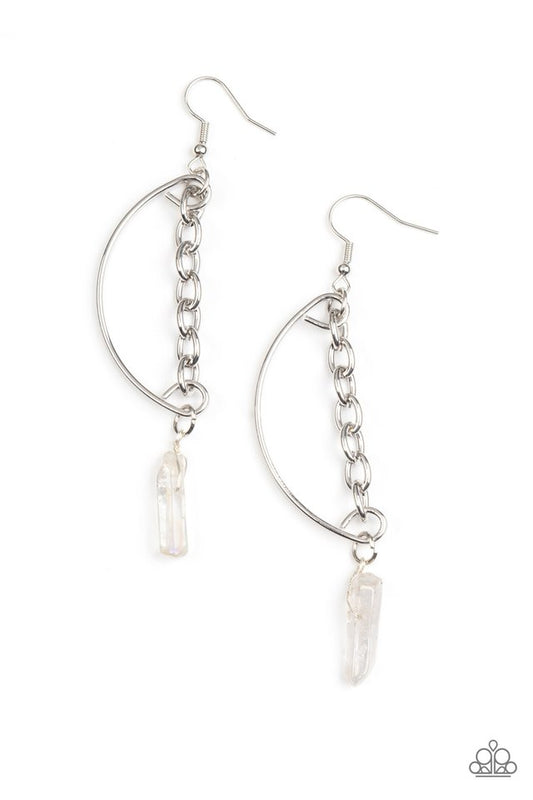 ​Yin to My Yang - White - Paparazzi Earring Image