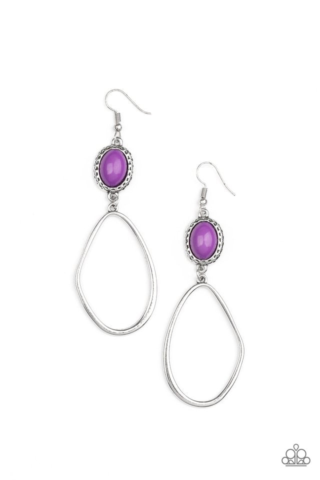 Adventurous Allure - Purple - Paparazzi Earring Image