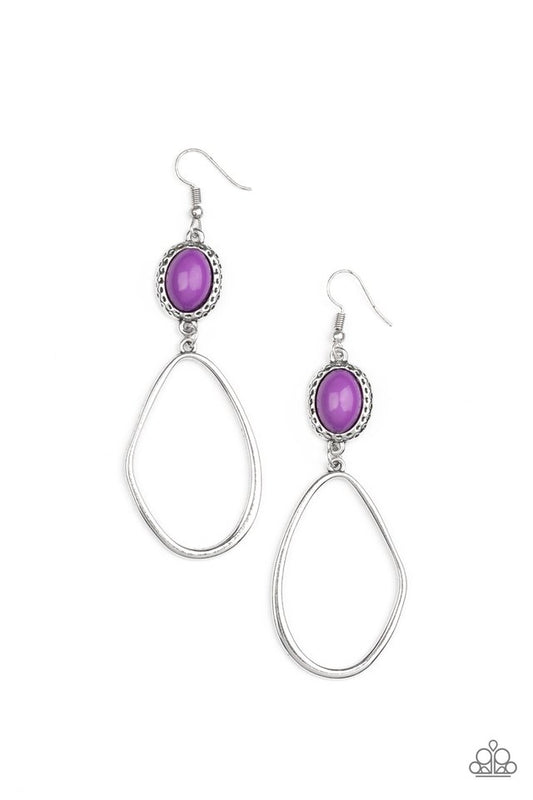 Adventurous Allure - Purple - Paparazzi Earring Image