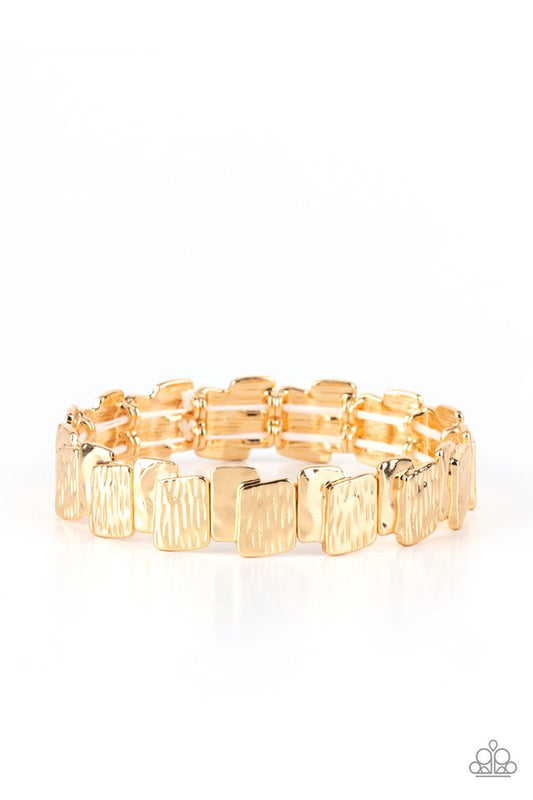 ​Urban Stackyard - Gold - Paparazzi Bracelet Image