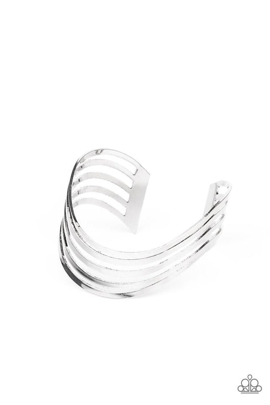 ​Tantalizingly Tiered - Silver - Paparazzi Bracelet Image