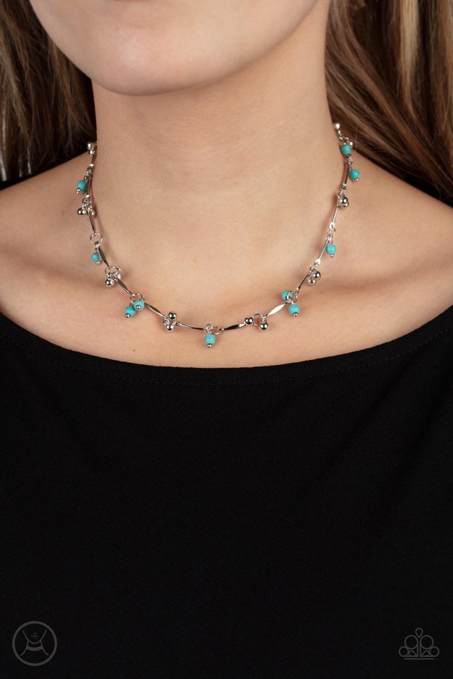 Sahara Social - Blue - Paparazzi Necklace Image