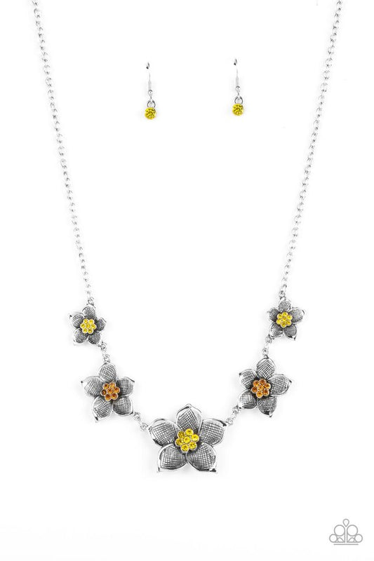 ​Wallflower Wonderland - Yellow - Paparazzi Necklace Image