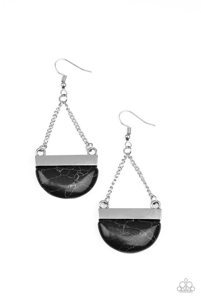 ​Mesa Mezzanine - Black - Paparazzi Earring Image