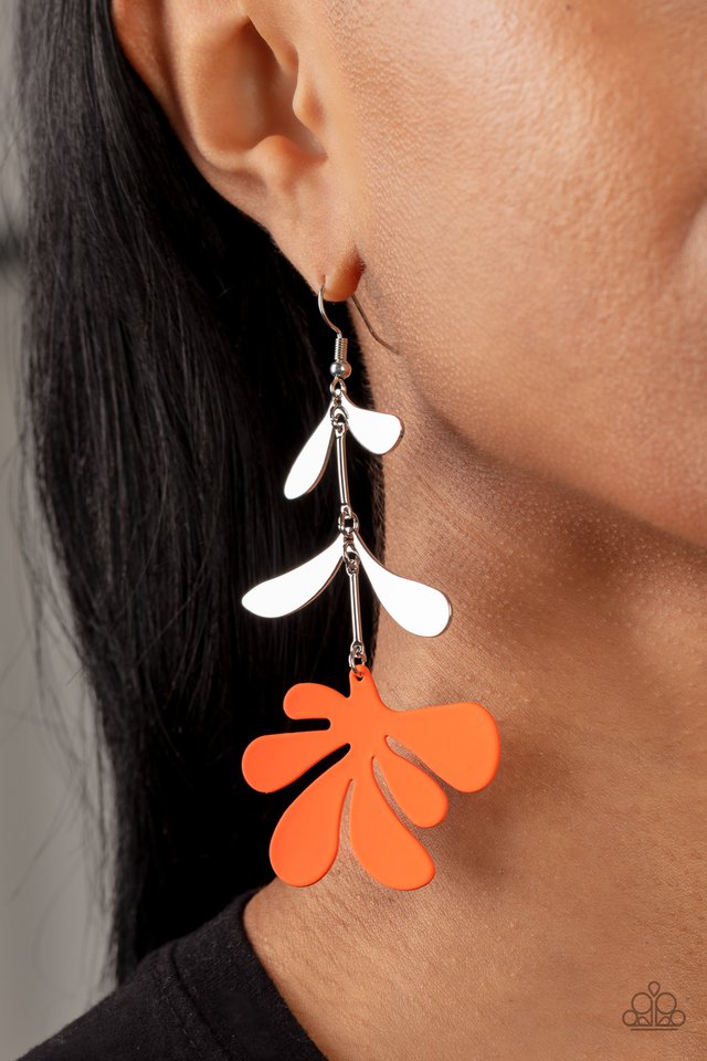 ​Palm Beach Bonanza - Orange - Paparazzi Earring Image