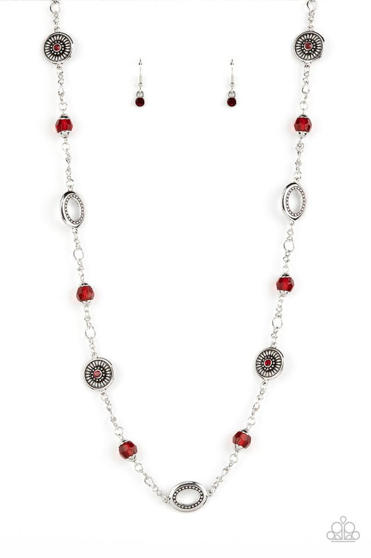 Glammed Up Goals - Red - Paparazzi Necklace Image