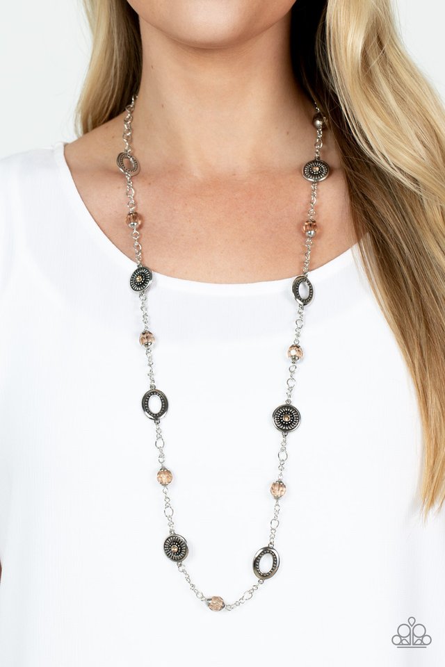 ​Glammed Up Goals - Brown - Paparazzi Necklace Image