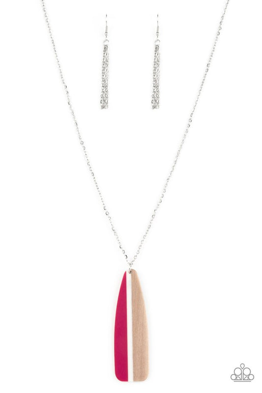 Grab a Paddle - Pink - Paparazzi Necklace Image