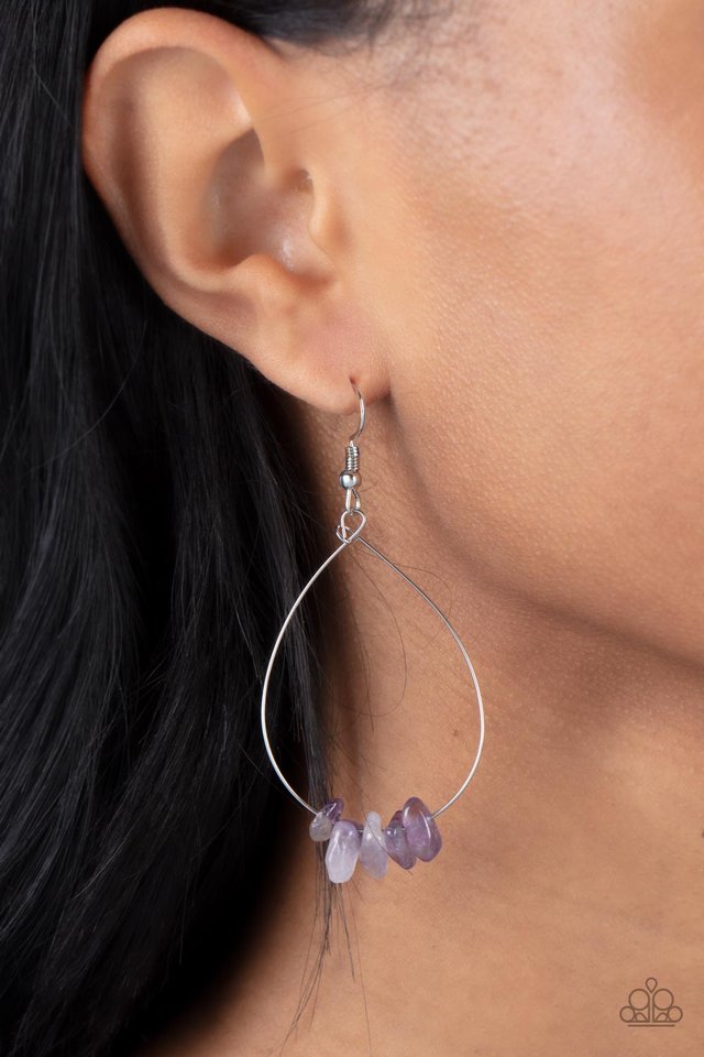 ​South Beach Serenity - Purple - Paparazzi Earring Image