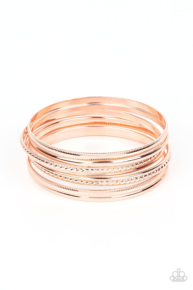 ​Stackable Shimmer - Copper - Paparazzi Bracelet Image