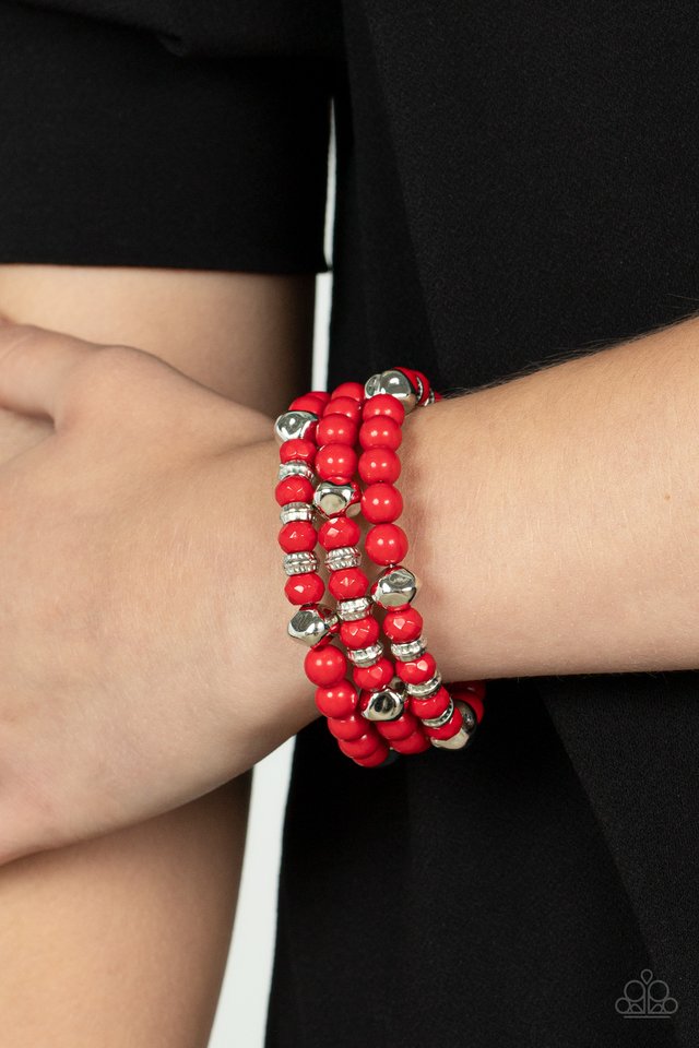 ​Vibrant Verve - Red - Paparazzi Bracelet Image