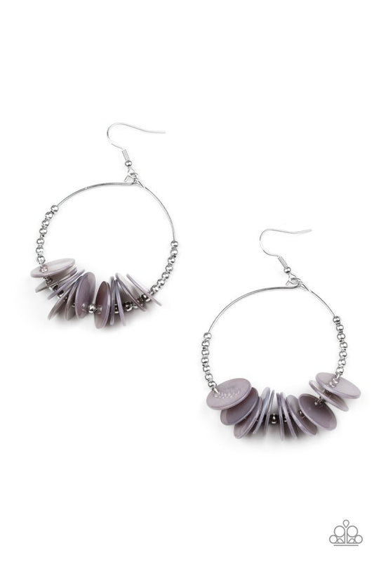 ​Caribbean Cocktail - Silver - Paparazzi Earring Image