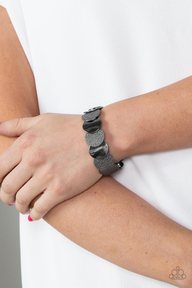 Demurely Disco - Black - Paparazzi Bracelet Image