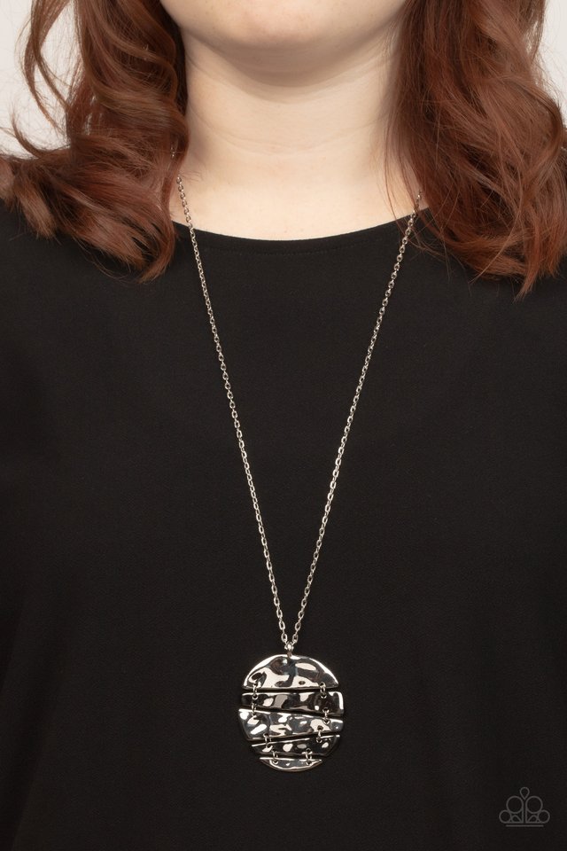 ​Shattered Sunset - Silver - Paparazzi Necklace Image